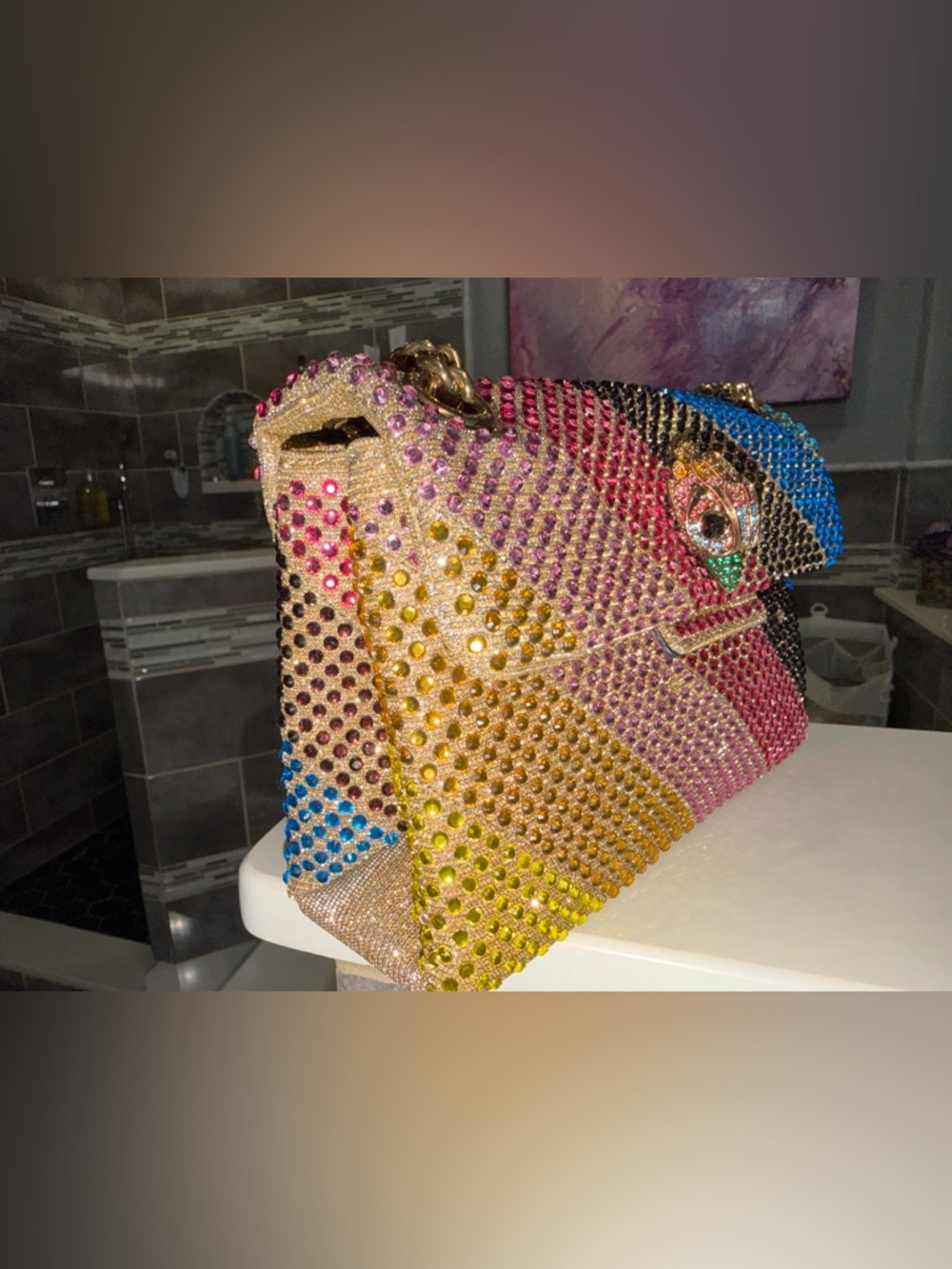 Kurt Geiger Multicolor Crystal Mini Bag - Picture 2 of 16